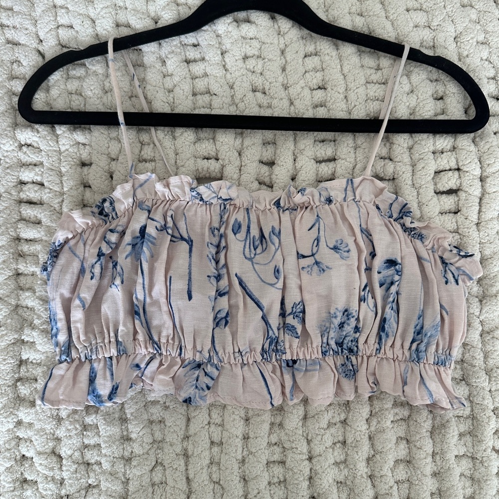 H&M Floral Lace-Back Crop Top - Picture 2 of 7